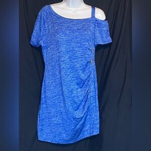 Elegant Asymmetrical Blue Dress